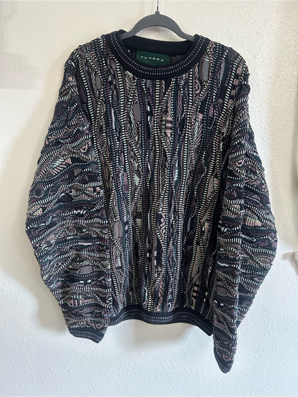 Vintage 90s Tundra Canada Coogie Style Textured Sweater Mens Size L